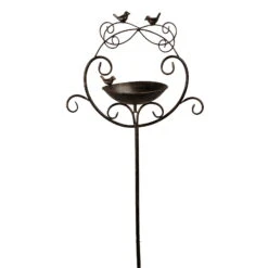 Vogeltränke Am Stab, Braun, Höhe Ca. 157 Cm