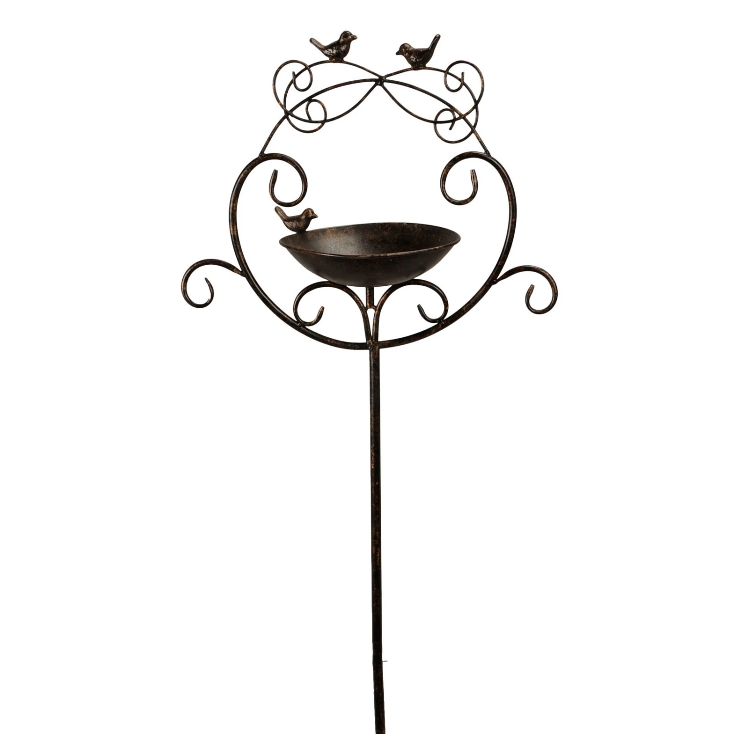 Vogeltränke Am Stab, Braun, Höhe Ca. 157 Cm