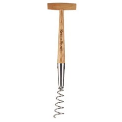 Löwenzahnzieher, Edelstahl, Eschenholz
