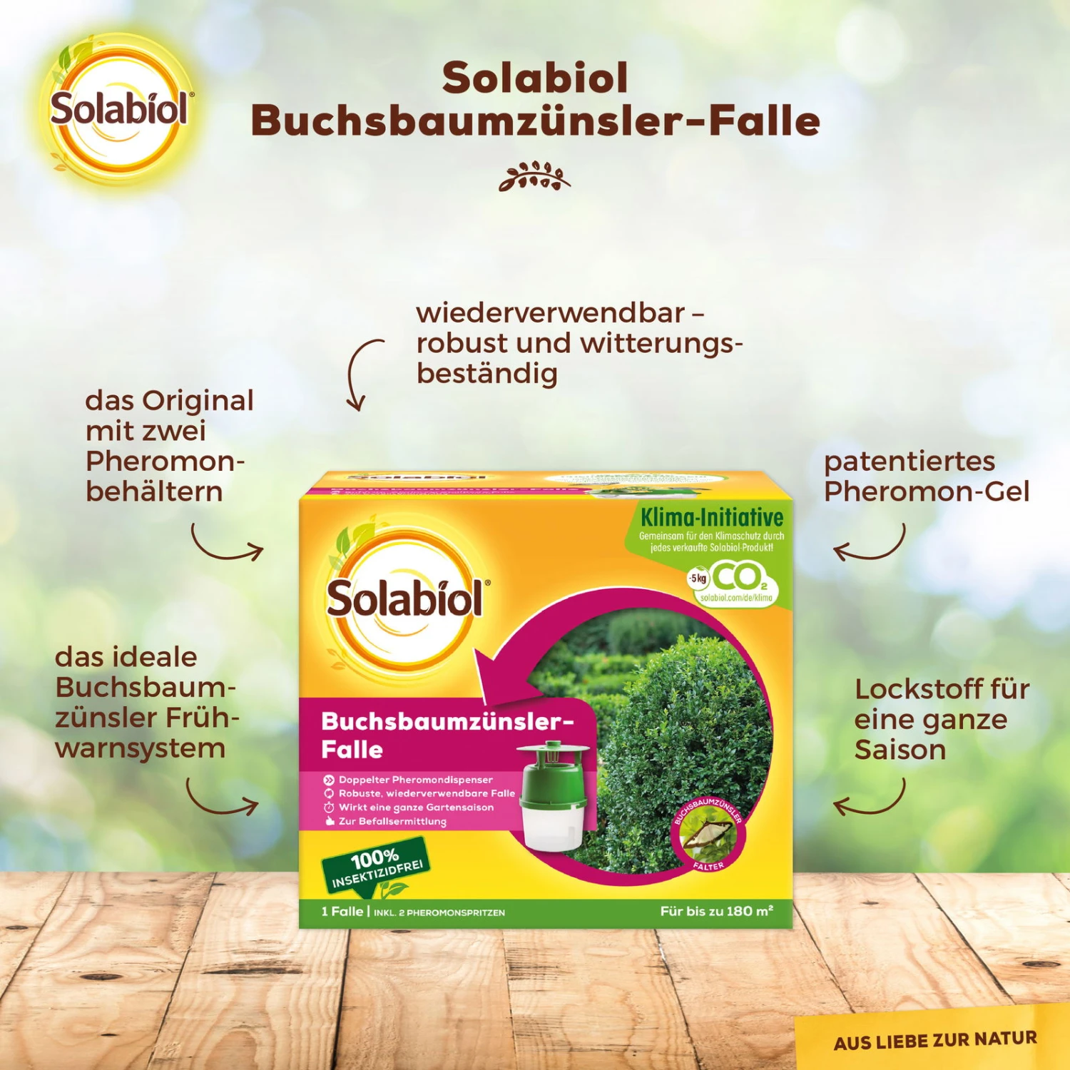 Solabiol Buchsbaumzünsler-Falle, Ausreichend Für Bis Zu 180 M² – Bild 2