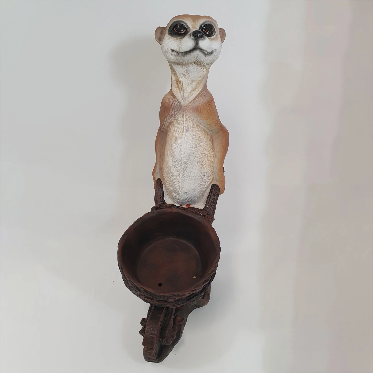 Erdmännchen Mit Karre, Braun, Höhe Ca. 60 Cm