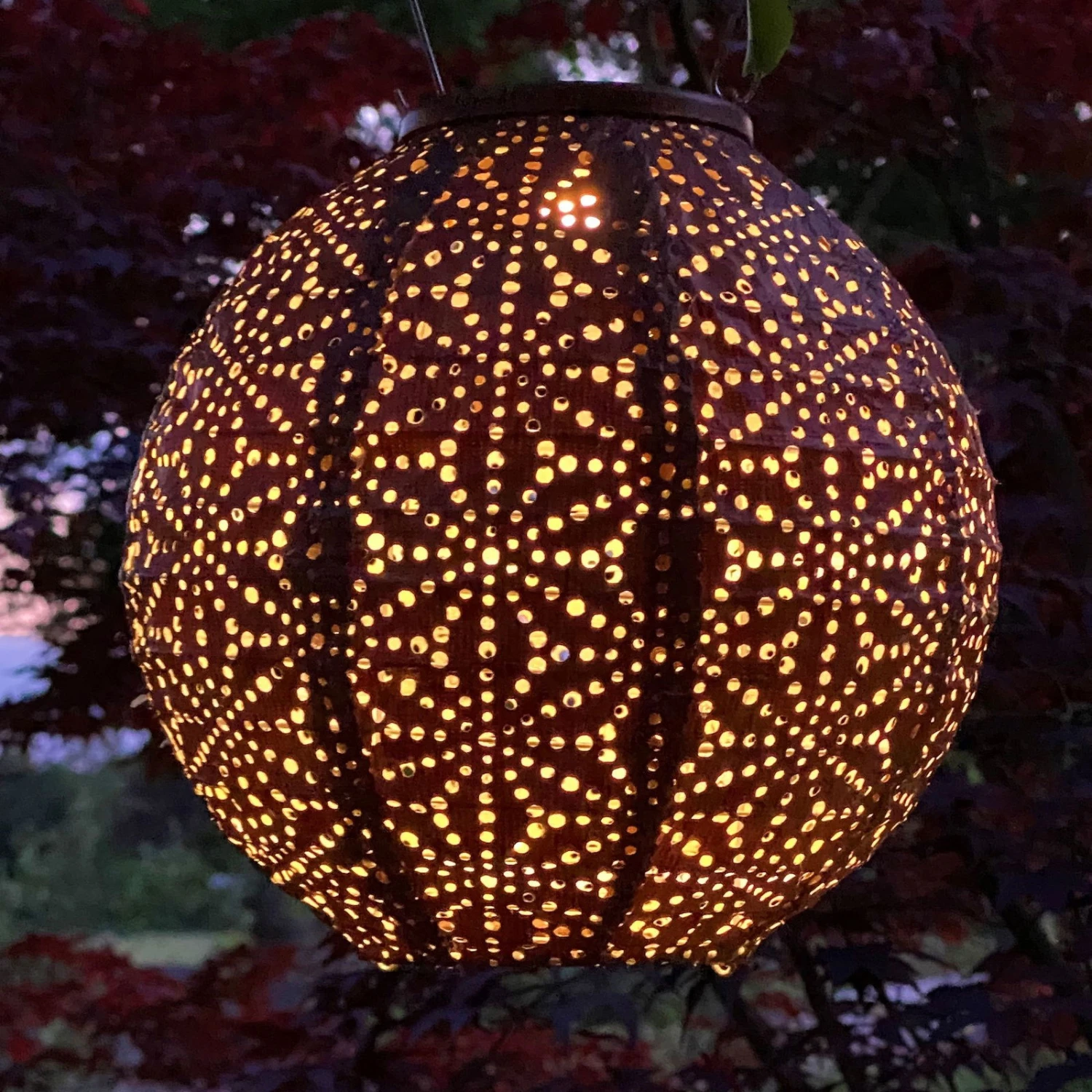 Solarlaterne 'Round 20', Kupfer, Ø 20 X 18 Cm