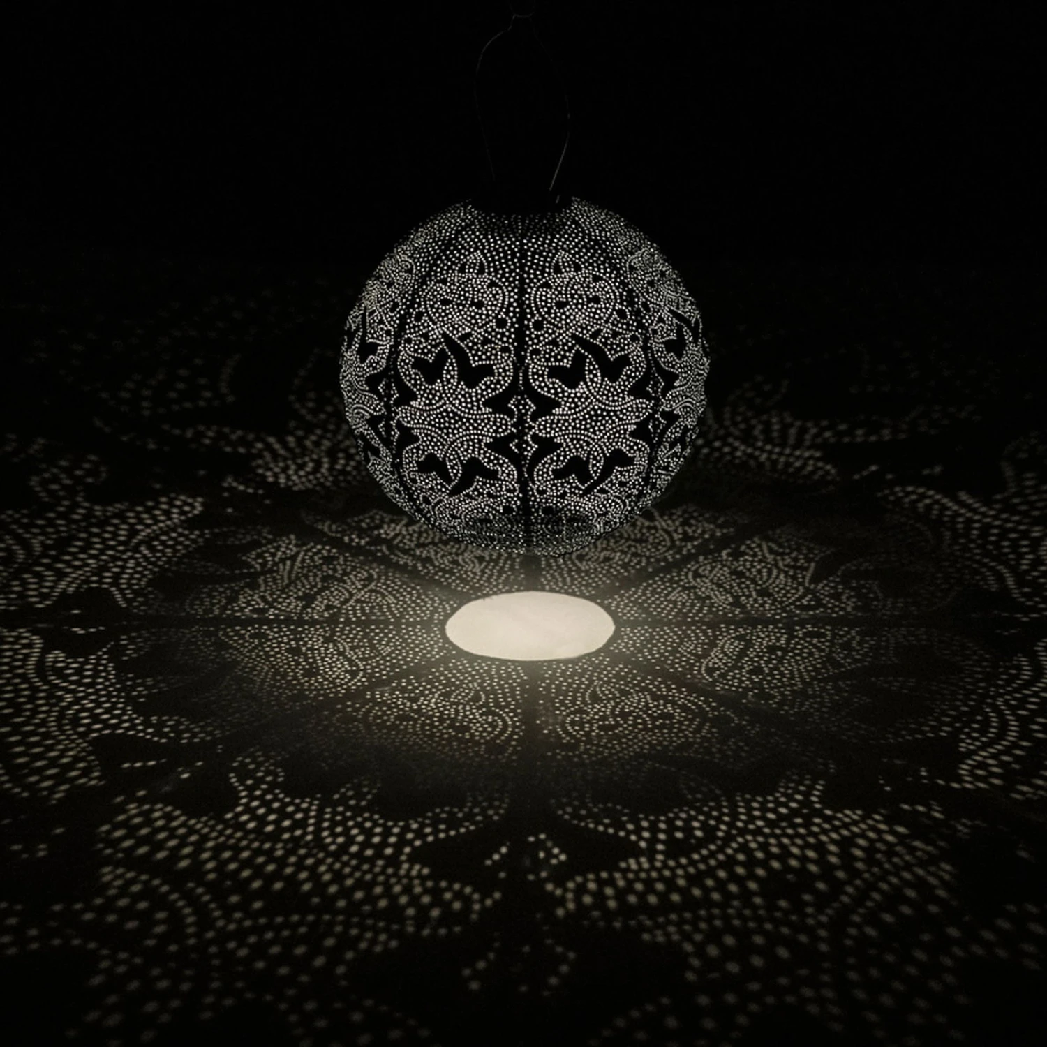 Solarlaterne 'Round 30', Taupe, Ø 30 X 29 Cm – Bild 3