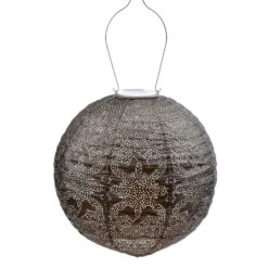 Solarlaterne 'Round 30', Taupe, Ø 30 X 29 Cm