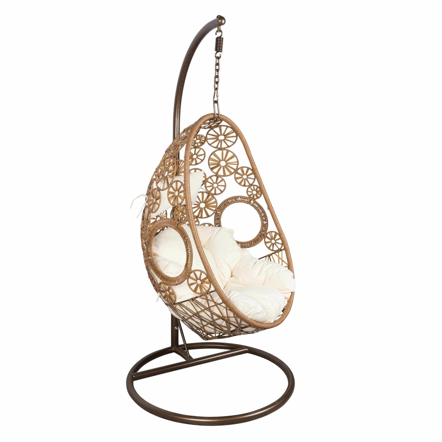 Hängesessel Rhodes, Natur, Inkl. Kissen, Handgewebt, 195 X 95 X 95 Cm – Bild 3