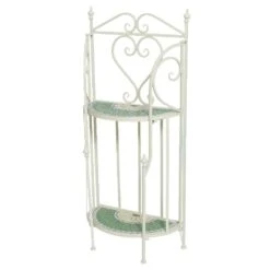 Wandregal 'Vigo', Grün Mit Blumenmosaik, Ca. H98 Cm