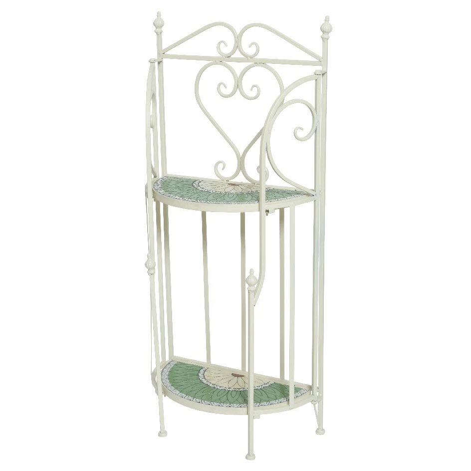 Wandregal 'Vigo', Grün Mit Blumenmosaik, Ca. H98 Cm