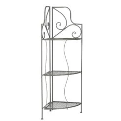 Eckregal 'Thalia', Dunkelgrau, Eisen, Ca. 32 X 32 X H111 Cm