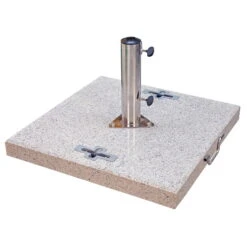 Doppler Schirmständer, Granit, 4 Rollen, Zuggriff, 90 Kg.