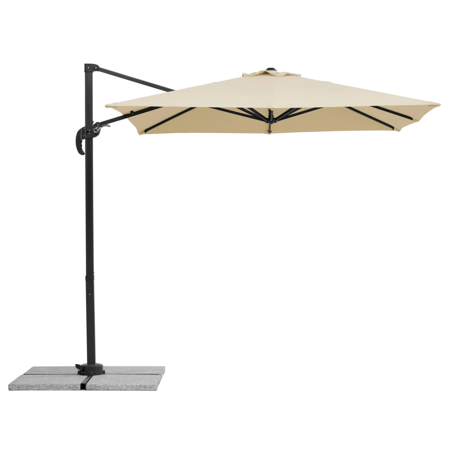 Pendelschirm 'Rhodos Junior', Ca 230 X 230 Cm, Natur – Bild 2