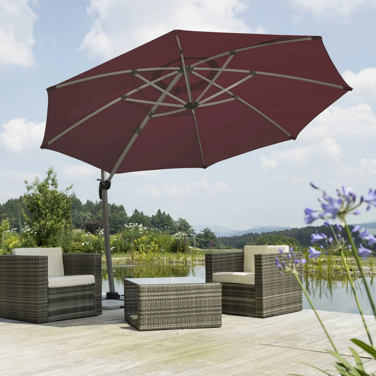 Schneider Sonnenschirm 'Rhodos Rondo', Ø 350 Cm