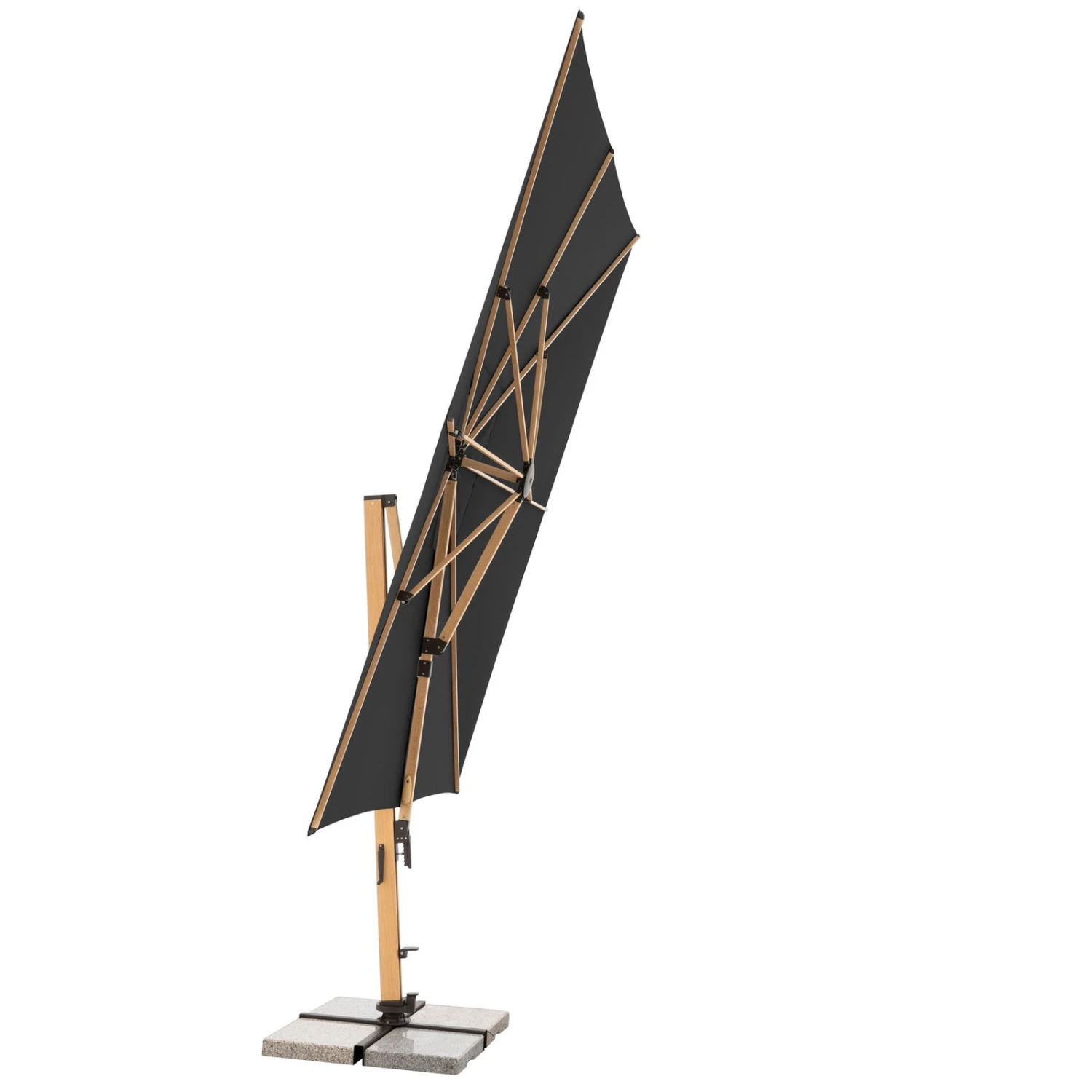 Doppler Pendelschirm 'Alu-Wood XL LED Ultra', Ca. 400 X 300 Cm – Bild 8