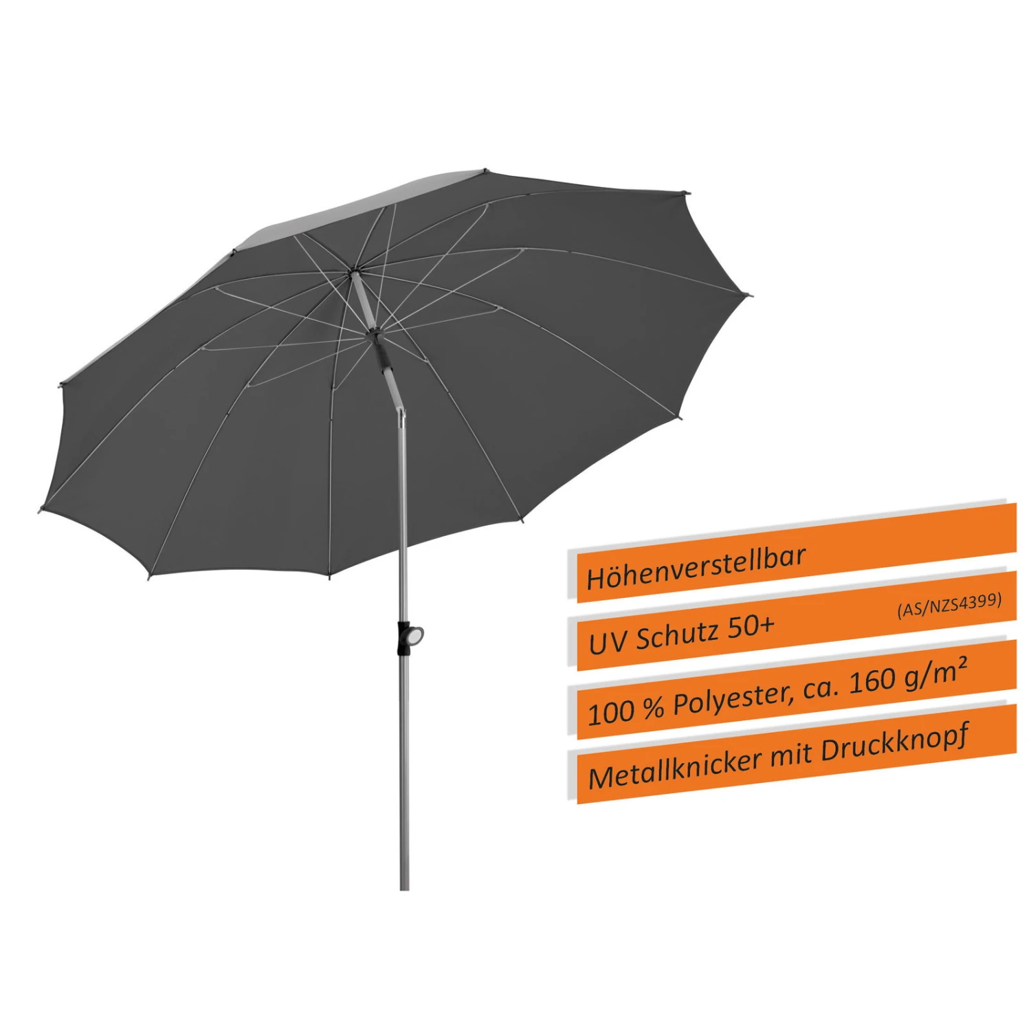 Sonnenschirm 'Locarno', Ø 220 Cm – Bild 5