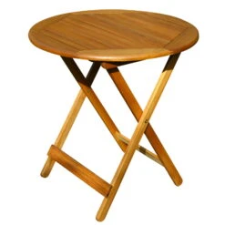 Klapptisch 'Carolina', Braun, Akazie, Ø 70 Cm