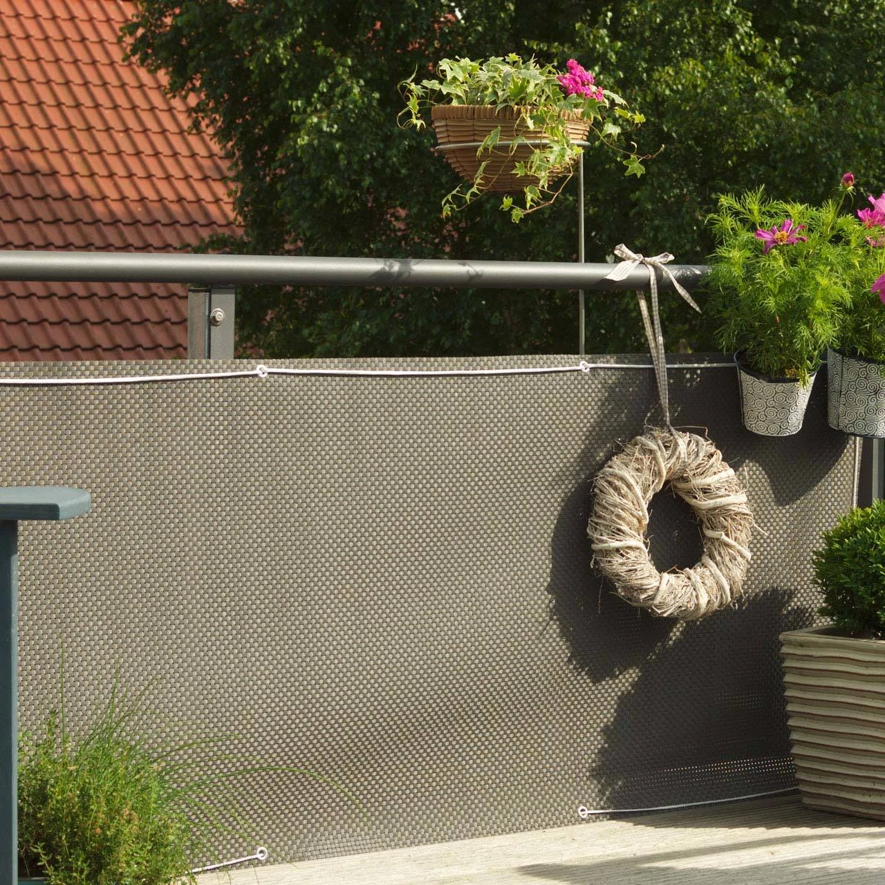 Balkonbespannung, Titangrau – Bild 2