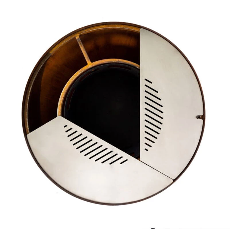 Edelstahl-Feuerstelle 'TRIA', Rost, 100 X 55 X 100 Cm – Bild 7