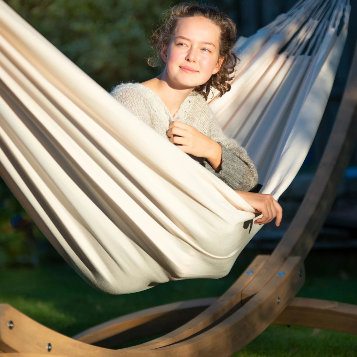 LA SIESTA Doppel-HĂ€ngematte Brisa, Vanilla, Outdoor Material, Bis 160 Kg, Wetterfest â Bild 13