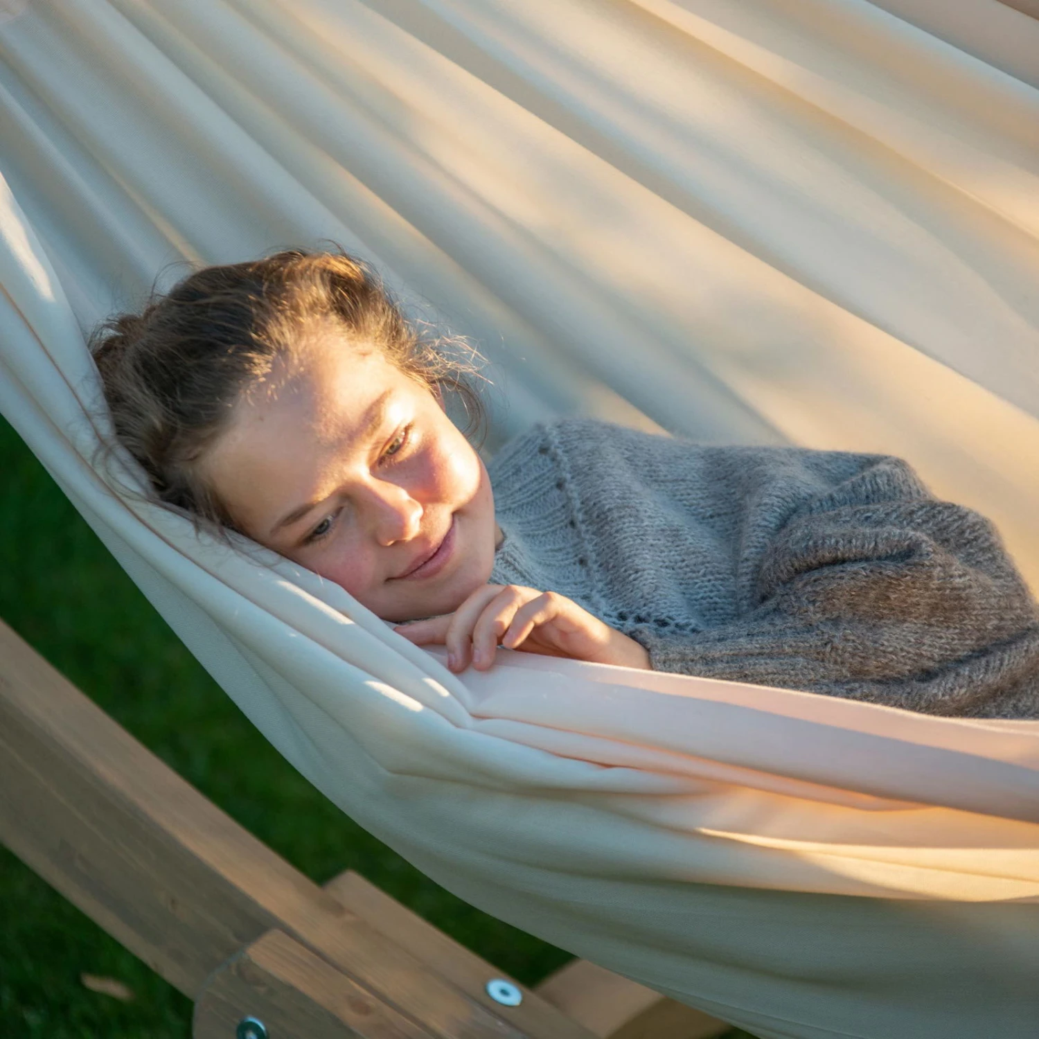 LA SIESTA Doppel-HĂ€ngematte Brisa, Vanilla, Outdoor Material, Bis 160 Kg, Wetterfest â Bild 11