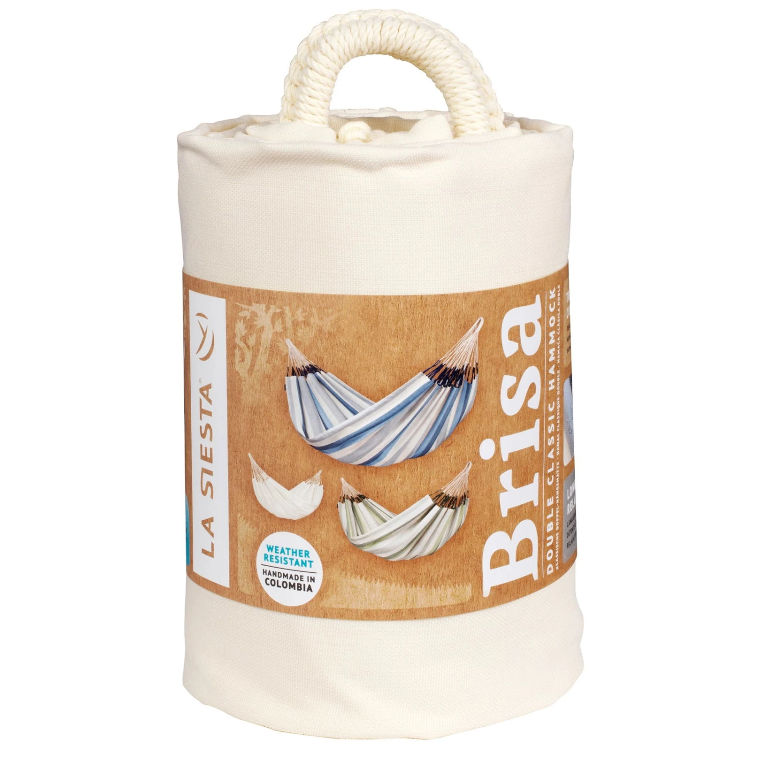 LA SIESTA Doppel-HĂ€ngematte Brisa, Vanilla, Outdoor Material, Bis 160 Kg, Wetterfest â Bild 2