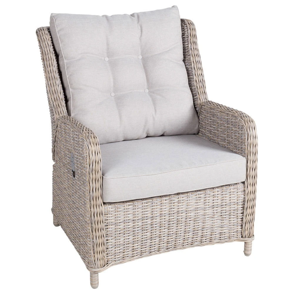 Kölle Geflecht-Sessel Jumbo Inkl. Hocker, Mit Auflage