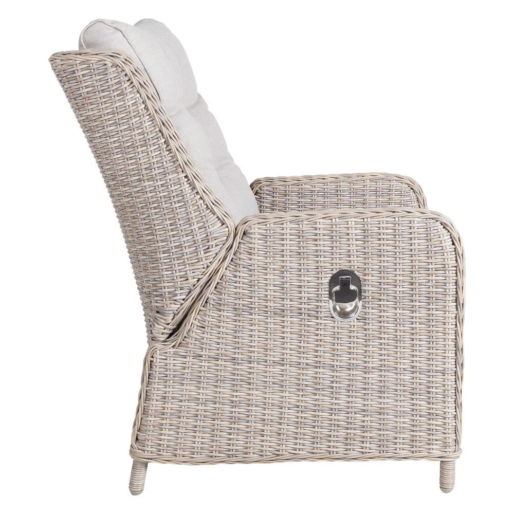 Kölle Geflecht-Sessel Jumbo Inkl. Hocker, Mit Auflage – Bild 6