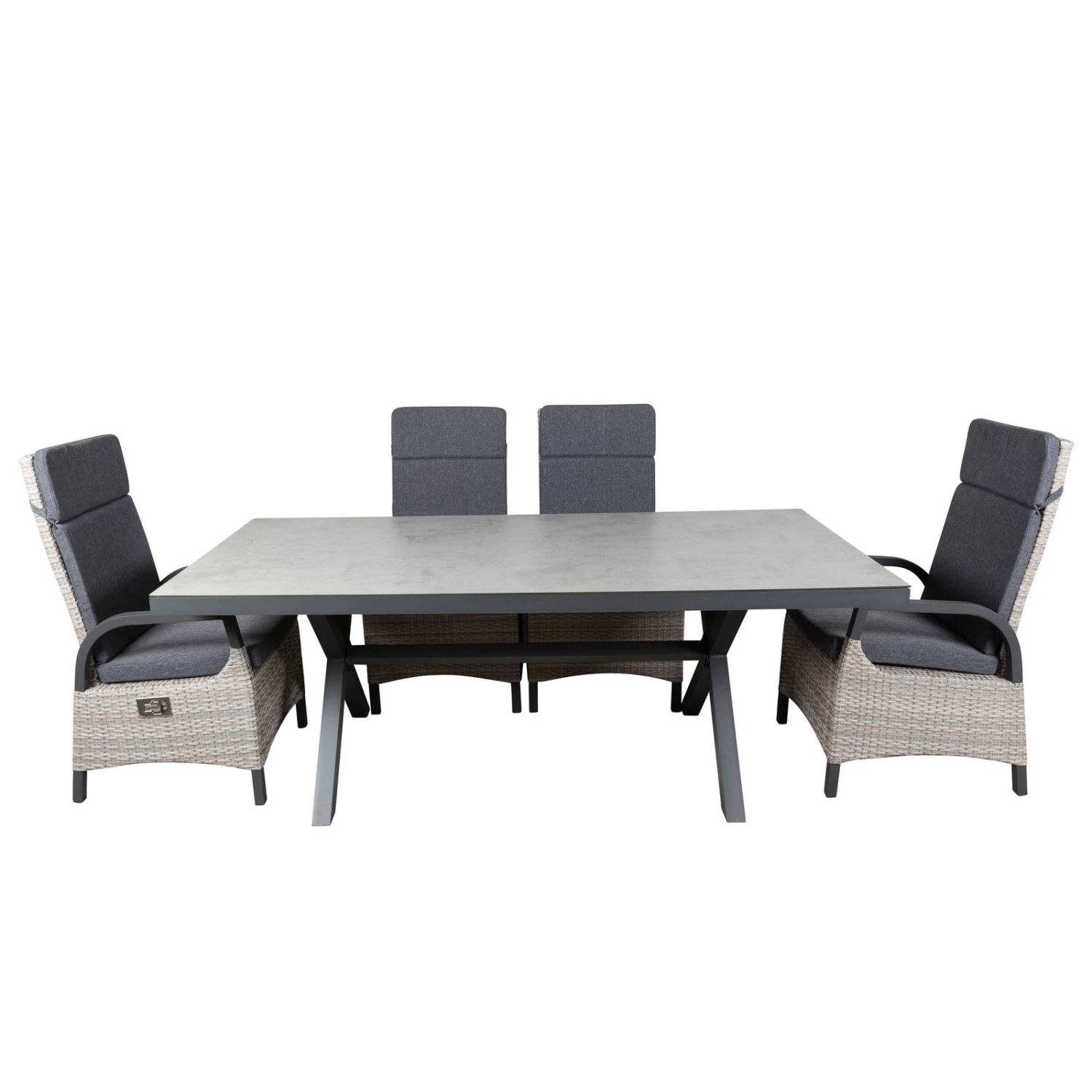 Geflechtsessel 'Westerland', Grau – Bild 3