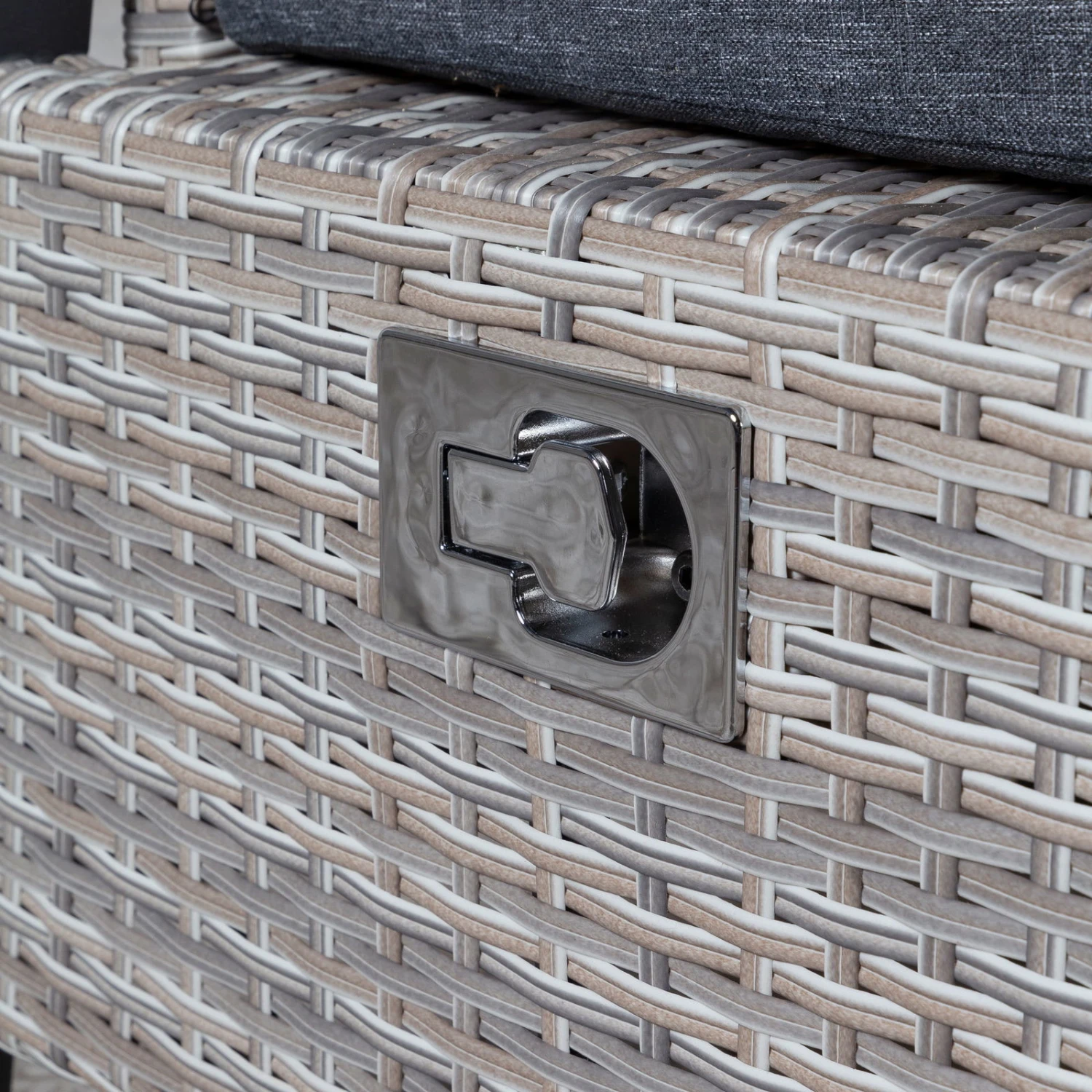 Geflechtsessel 'Westerland', Grau – Bild 4